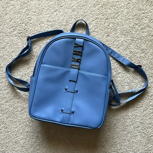 Dkny | Bags | Dkny Nyc Backpack In Blue Suede | Poshmark display picture 1